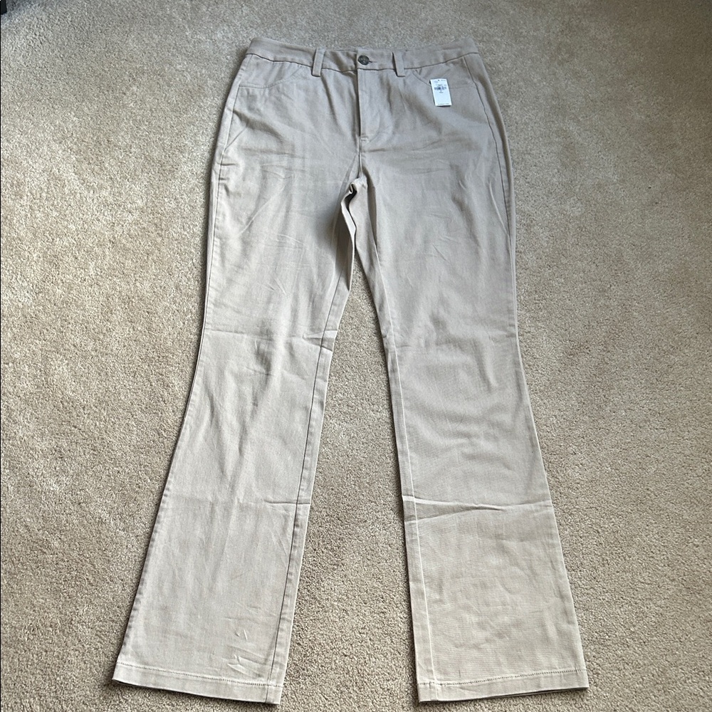 Old Navy High-Rise Boot-Cut Khaki pants size 8 Tall